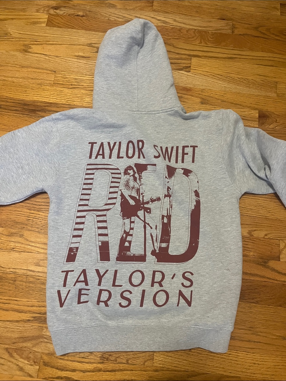 Taylor Swift Red Tour' Grey Hoodie - Taylor's Version medium